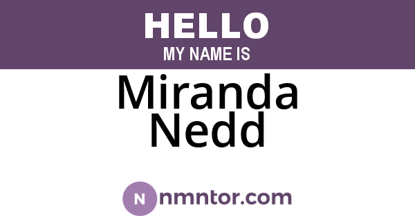 Miranda Nedd