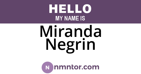 Miranda Negrin