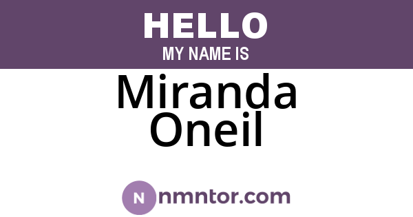 Miranda Oneil