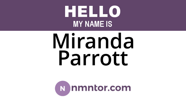 Miranda Parrott