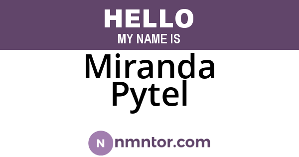 Miranda Pytel