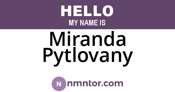 Miranda Pytlovany