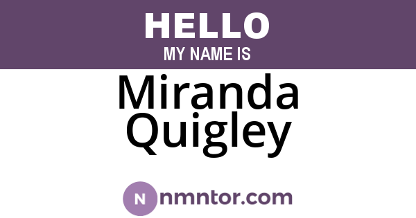 Miranda Quigley