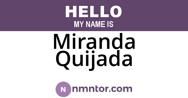 Miranda Quijada
