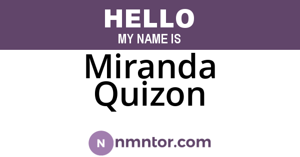 Miranda Quizon