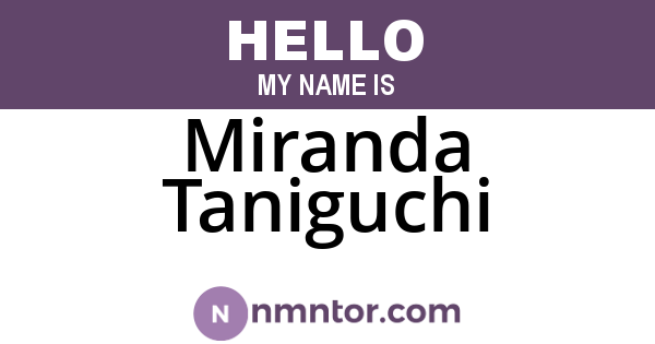 Miranda Taniguchi