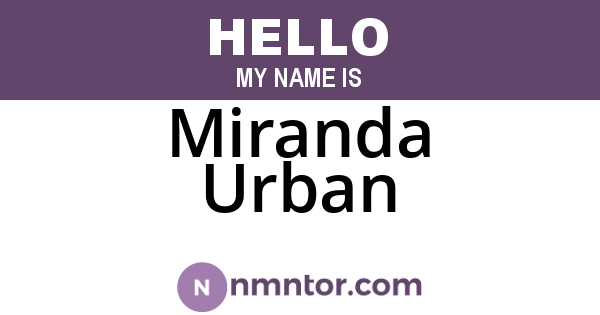 Miranda Urban