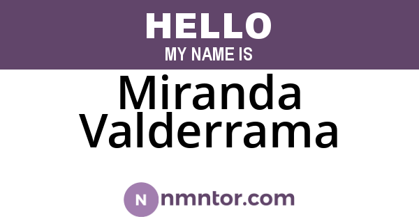 Miranda Valderrama