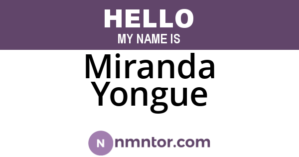 Miranda Yongue