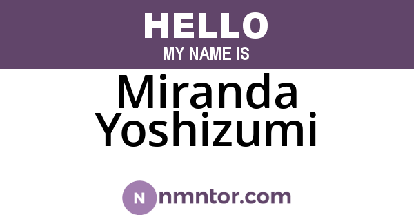 Miranda Yoshizumi