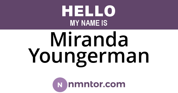 Miranda Youngerman