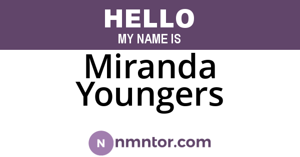 Miranda Youngers