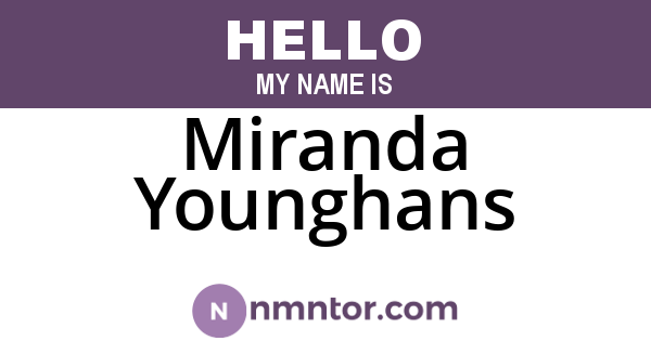 Miranda Younghans
