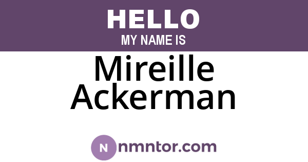 Mireille Ackerman