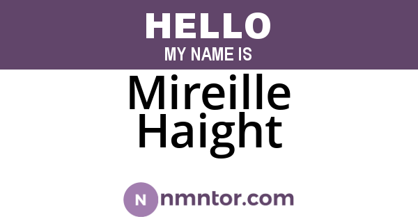 Mireille Haight