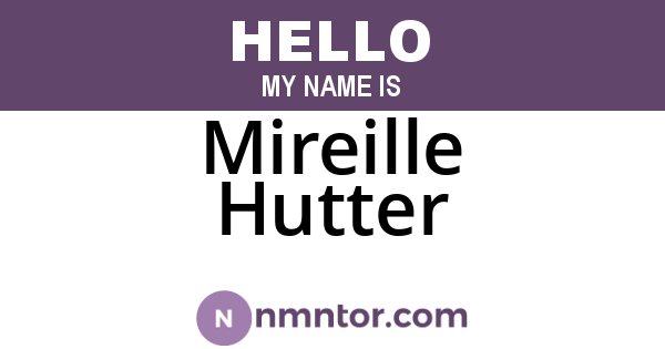 Mireille Hutter