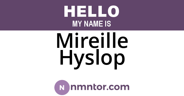 Mireille Hyslop