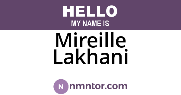 Mireille Lakhani