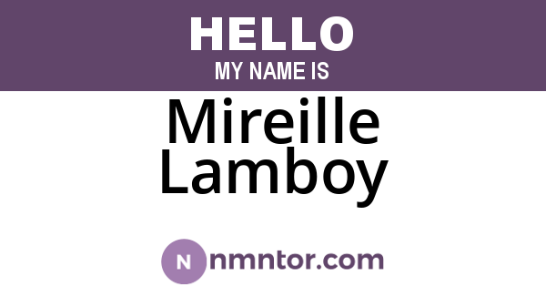 Mireille Lamboy