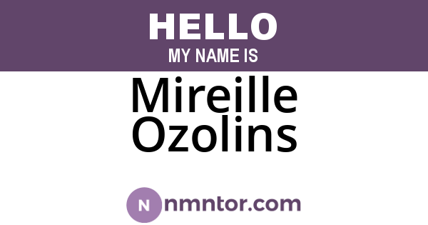 Mireille Ozolins