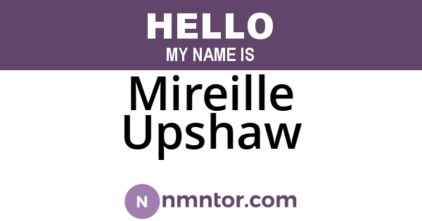 Mireille Upshaw