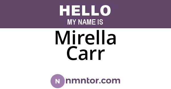 Mirella Carr