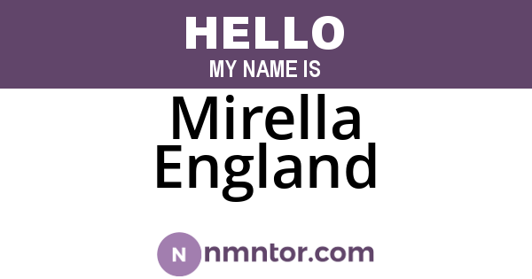 Mirella England