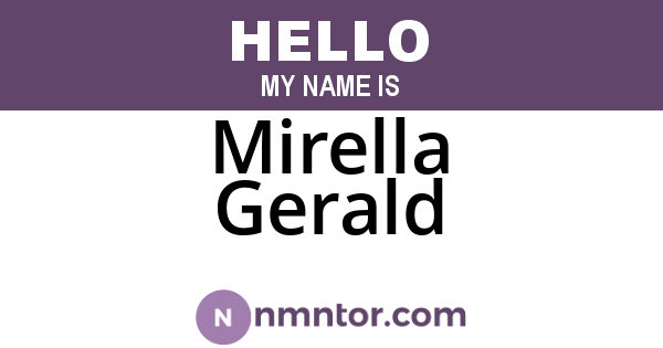 Mirella Gerald