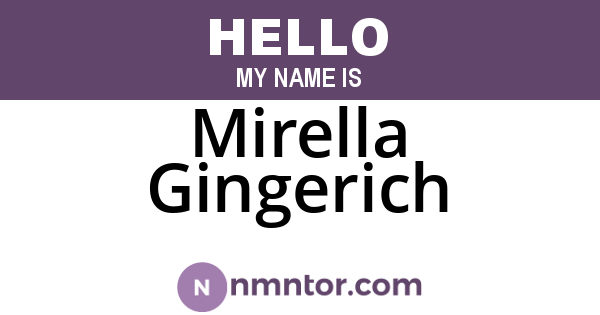 Mirella Gingerich