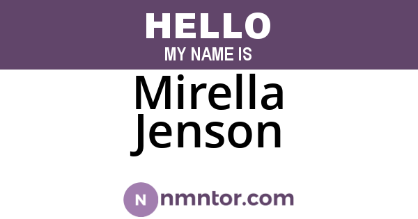 Mirella Jenson