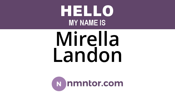 Mirella Landon