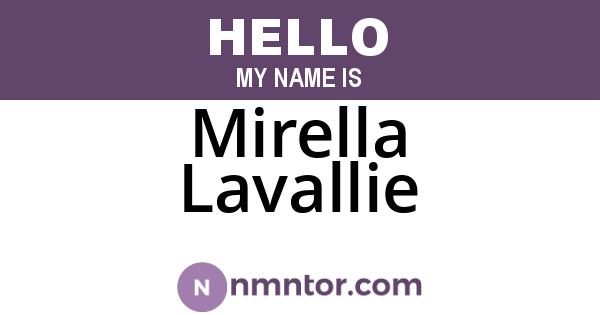 Mirella Lavallie