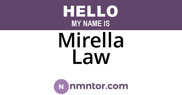 Mirella Law