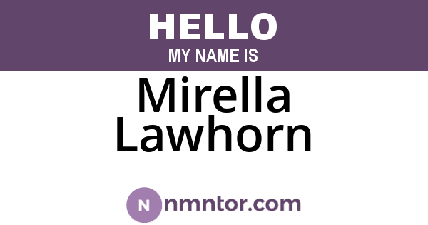Mirella Lawhorn