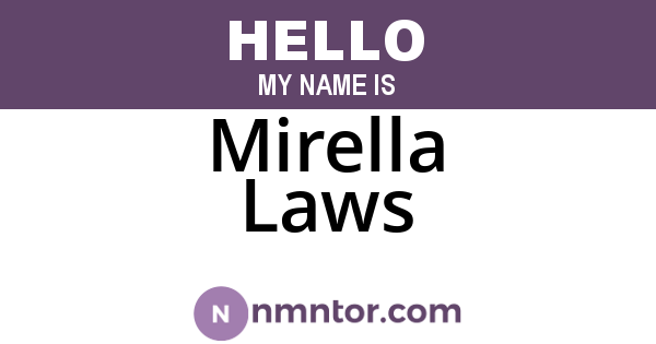 Mirella Laws