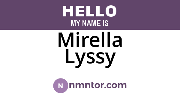 Mirella Lyssy