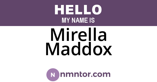 Mirella Maddox