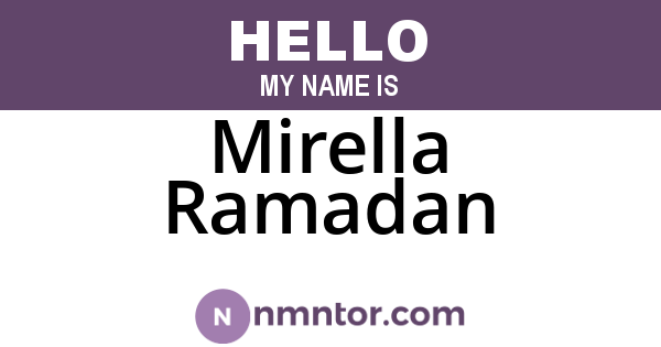 Mirella Ramadan