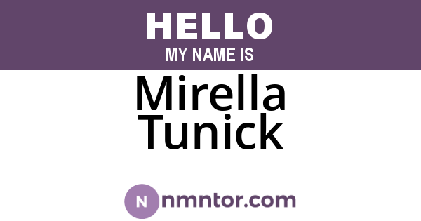 Mirella Tunick