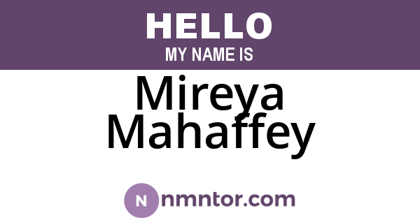 Mireya Mahaffey