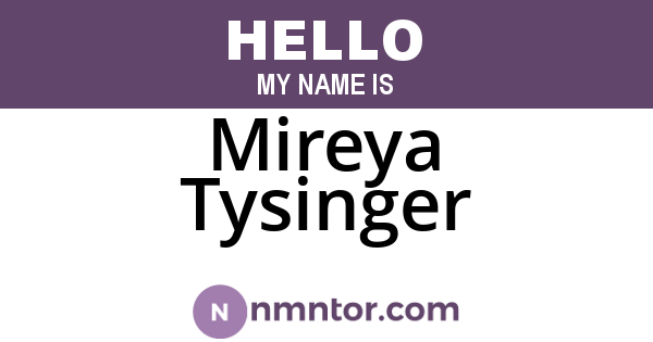 Mireya Tysinger