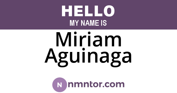 Miriam Aguinaga