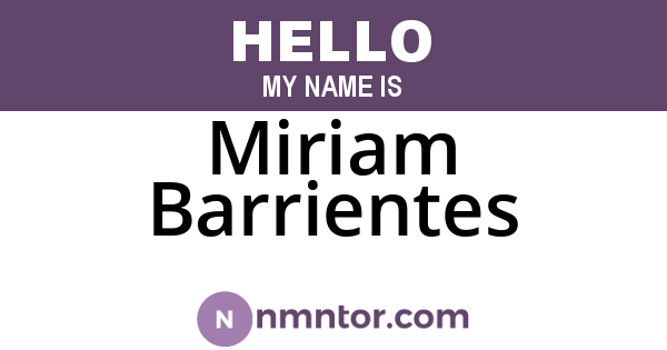 Miriam Barrientes