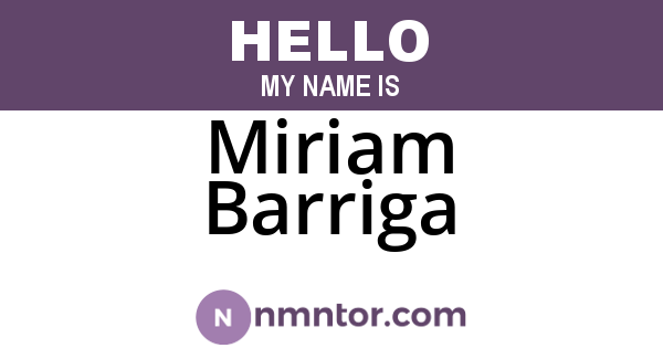 Miriam Barriga