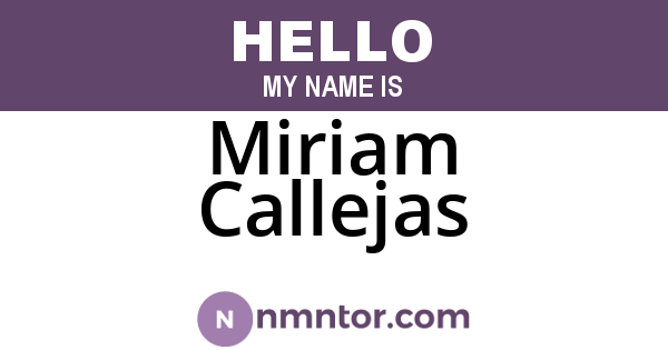 Miriam Callejas