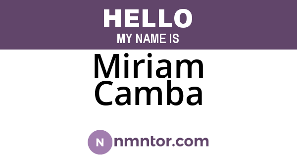 Miriam Camba