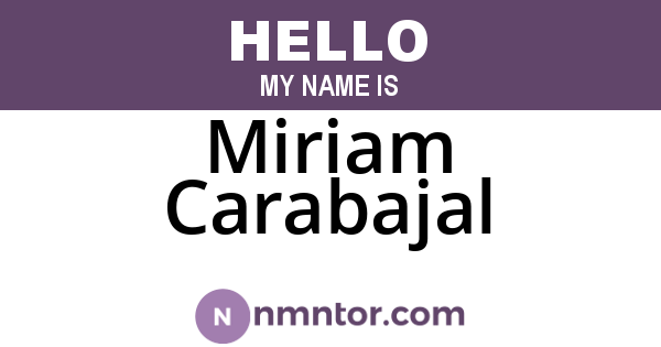 Miriam Carabajal