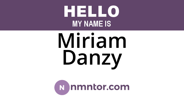Miriam Danzy