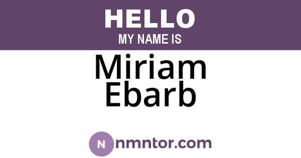 Miriam Ebarb