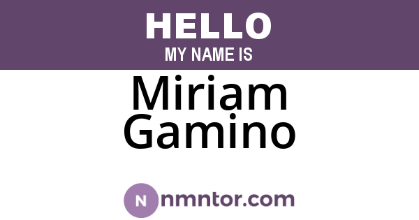 Miriam Gamino